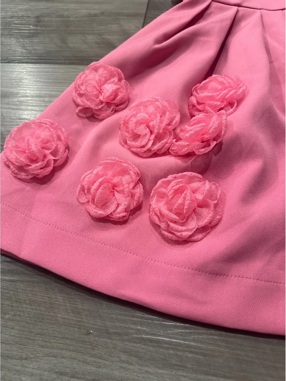 Shop The Mint Girls Pleated Formal Pink Rosette Appliqué Dress